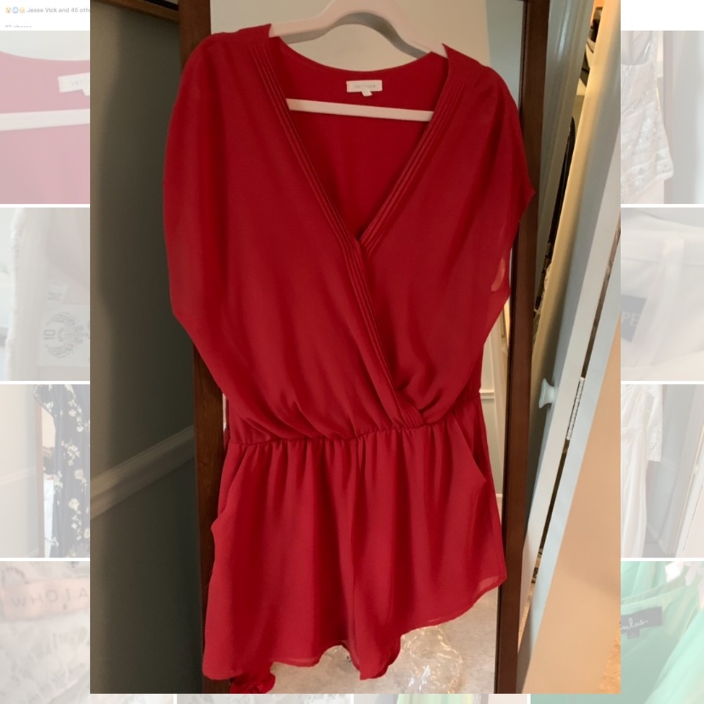 Red Romper! Perfect for game days!